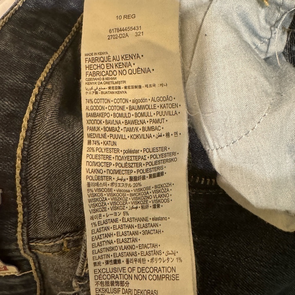 Levi’s 710 Girl’s Super Skinny Jeans Size 10R - Picture 8 of 9
